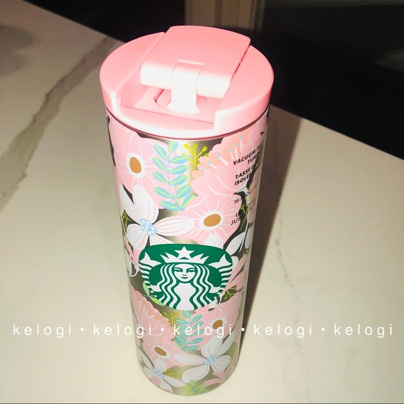 🌸NEW LAST🌸Starbucks 2020 Pink Flower Tumbler - Picture 6 of 8